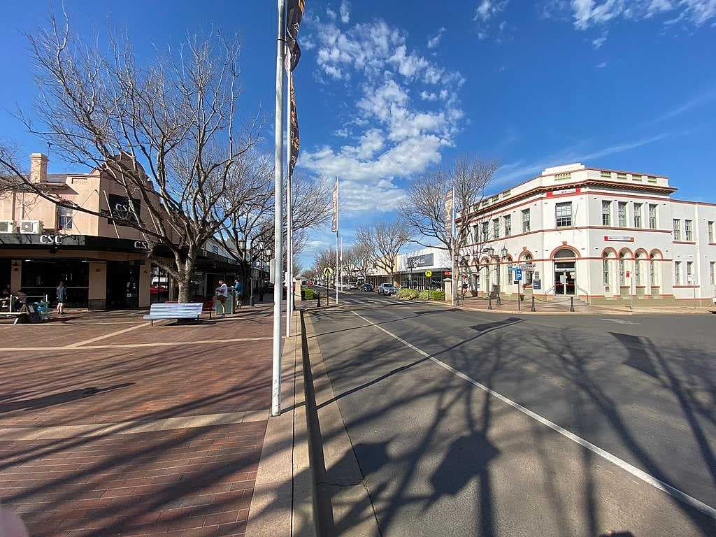 Macquarie Street is a civic and commercial hub and one of Dubbo's main streets