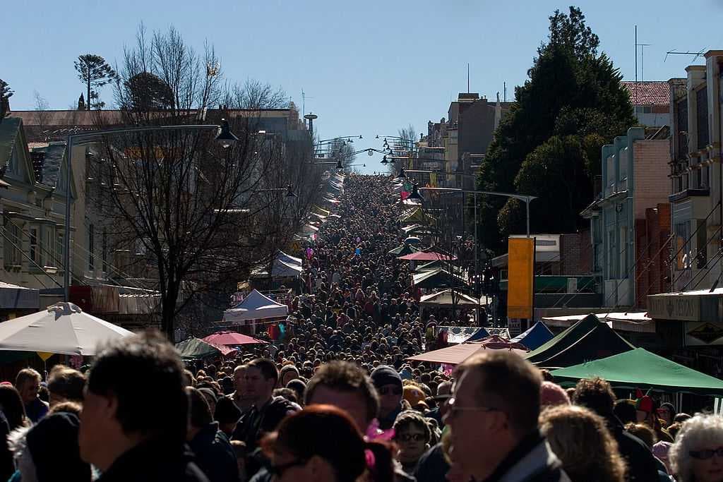 Katoomba during a winter festival