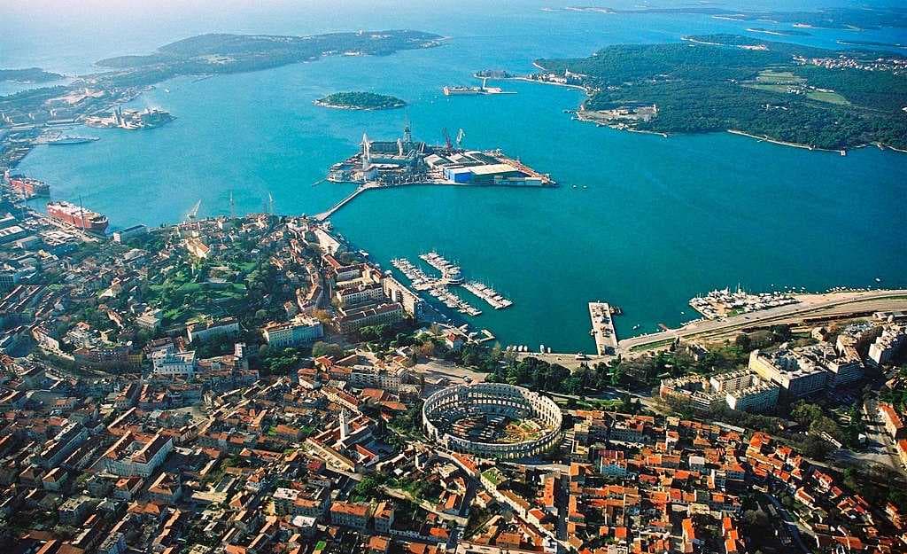 Aerial view of the city