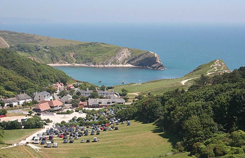 Lulworth Cove from Hambury Tout, on the Jurassic Coast