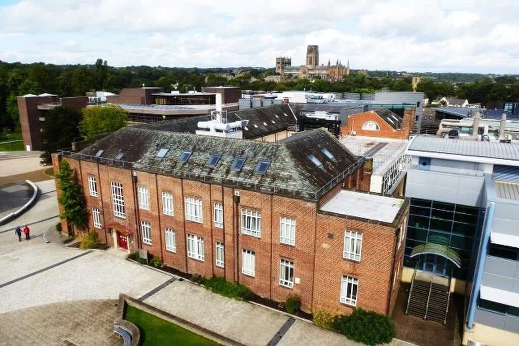 View over the university's Mountjoy site towards the cathedral.