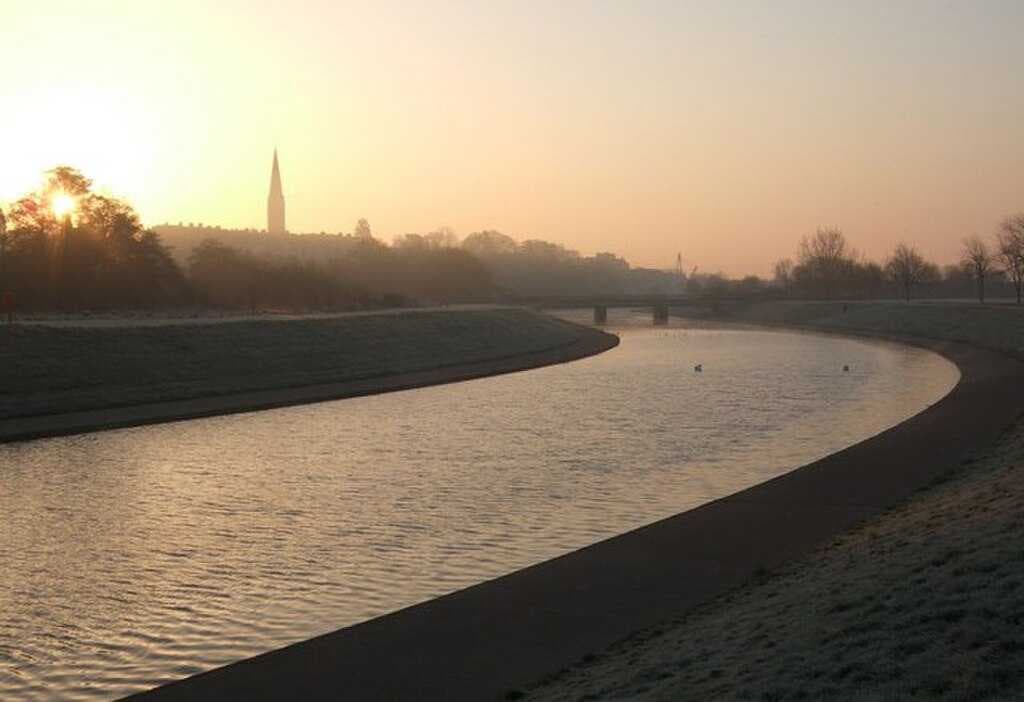 Exe Flood Relief Channel built after the floods of 1960