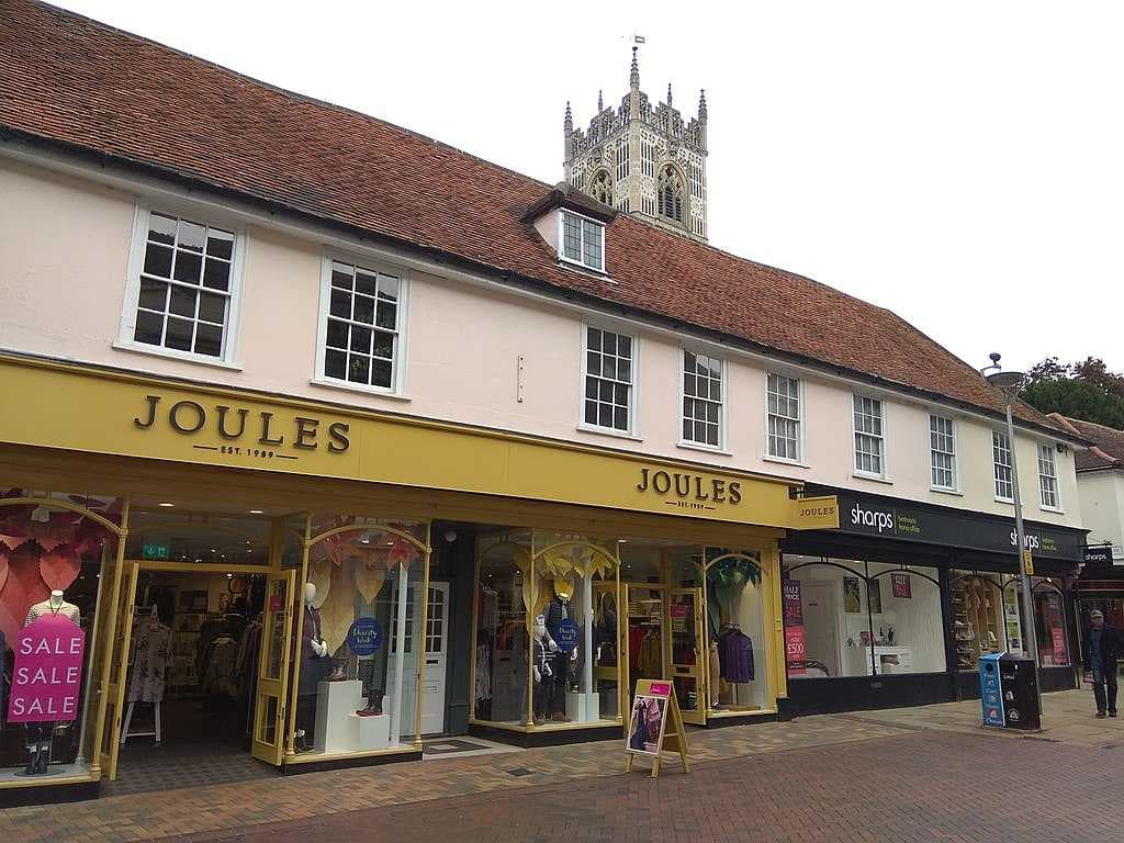 Shops along the Ipswich high street.