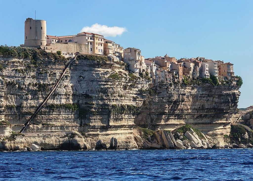 Bonifacio above the sea