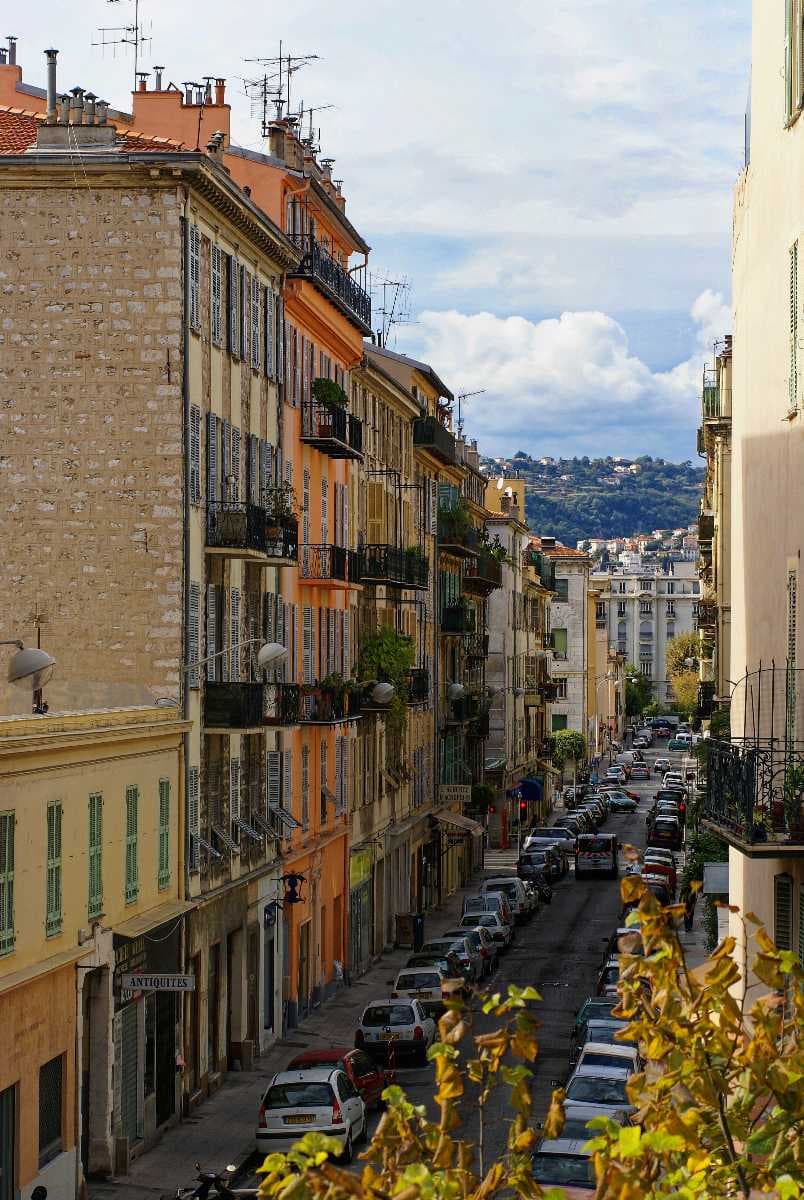 An image of the Old Town, Nice, France