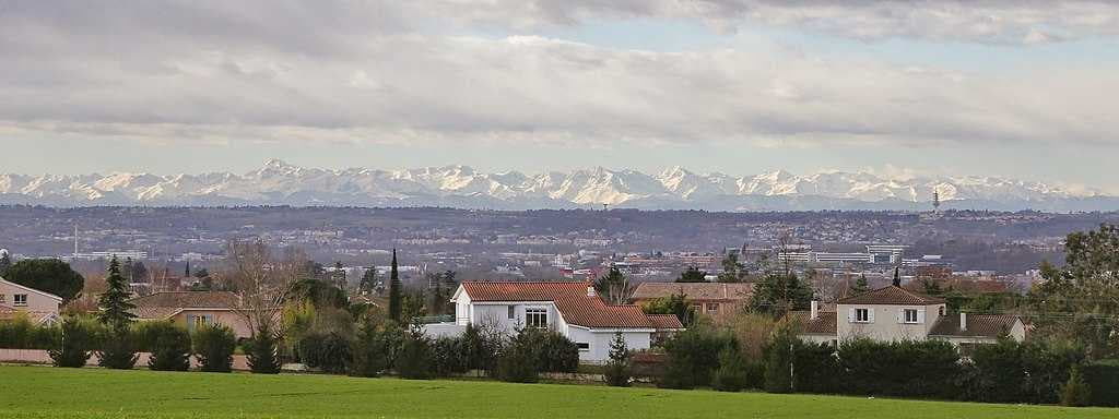 View of the Pyrenees from Toulouse.