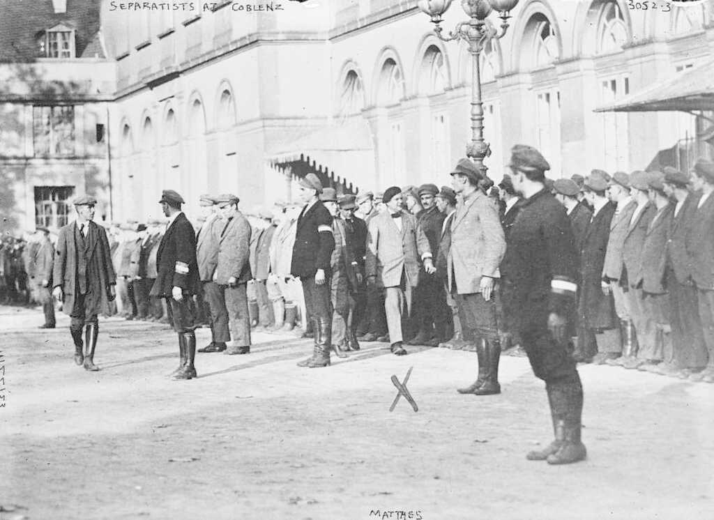 Josef Friedrich Matthes in 1923 in Koblenz during the short lived Rhenish Republic