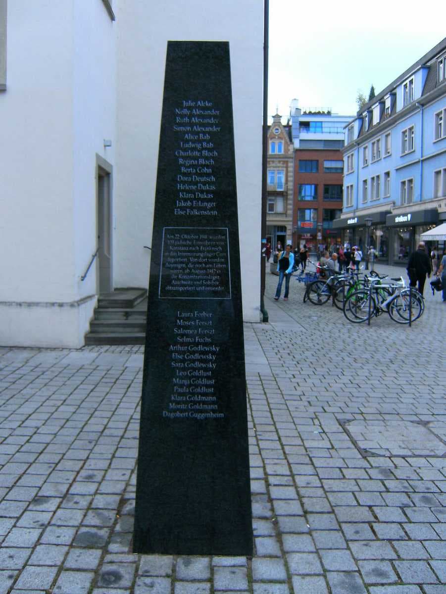 Memorial to the murdered Jews of Konstanz