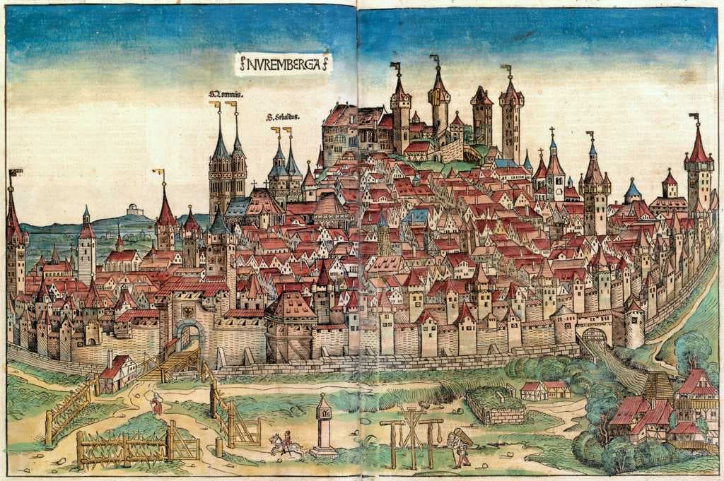 Nuremberg in 1493 (from the Nuremberg Chronicle)