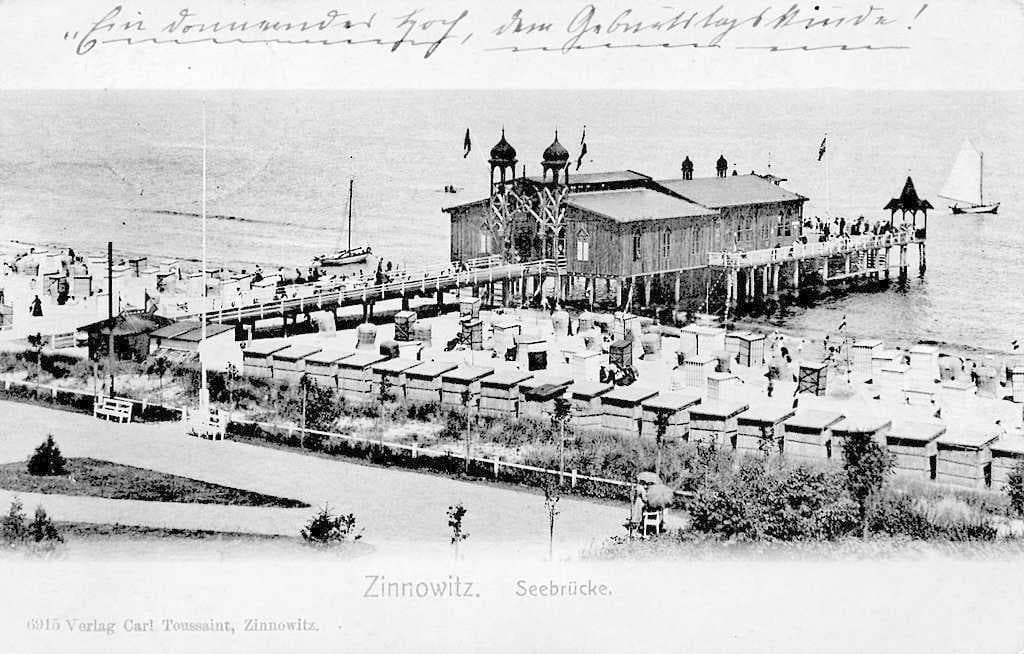 The historic pier of Zinnowitz, 1906