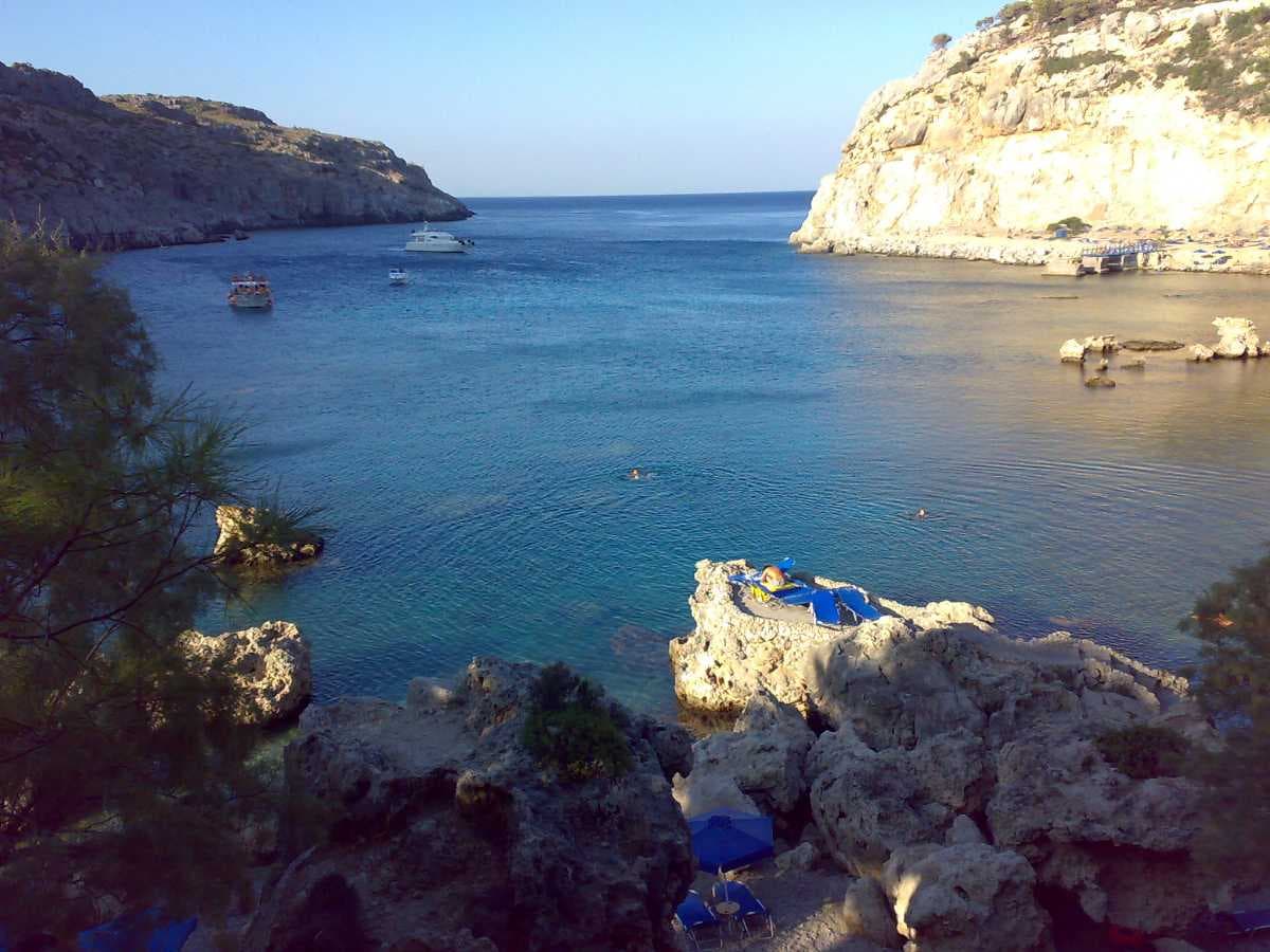 Anthony Quinn Bay during sunset