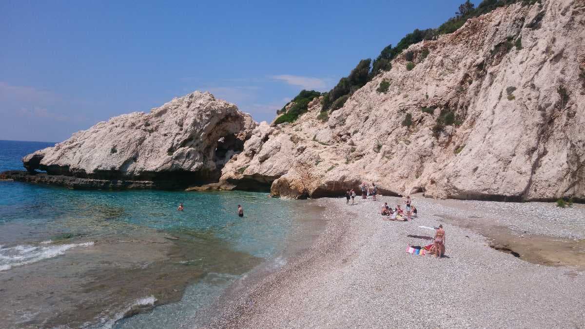 A sunny day at Mikro Seitani Beach