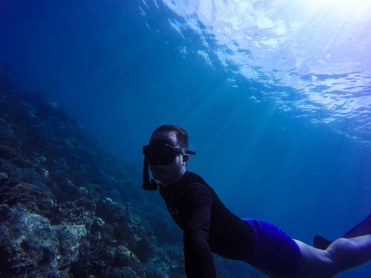 Scuba diving at Shivrajpur Beach