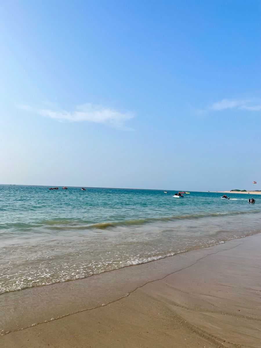 A view of Blue-Flag Certified Shivrajpur Beach in Gujarat