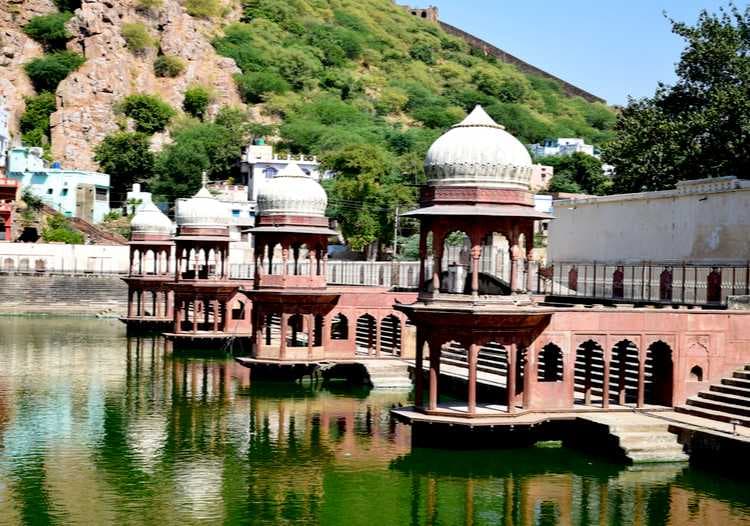 Lake Side View of Palace in Ajmer