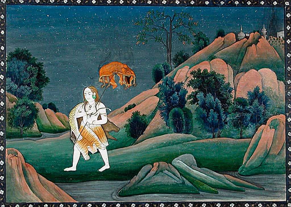 Shiva carrying the corpse Sati (goddess)