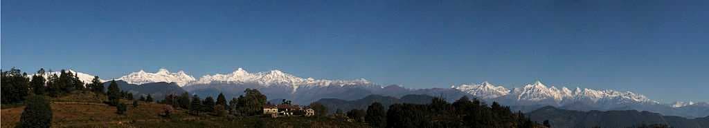 Panoramic view of the Himalayas, from Chaukori