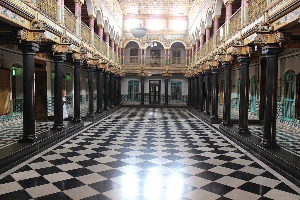 Inside of a typical chettinadu house - chettinadu architecture.