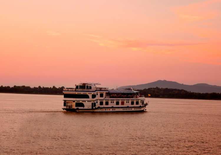 Sunset at Bramhaputra River