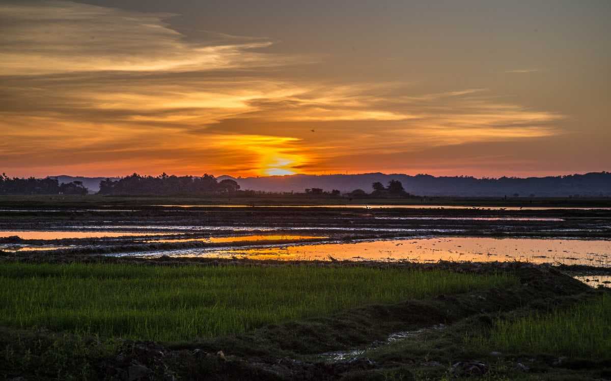 Spectacular View of Sunset in Hailakandi Village
