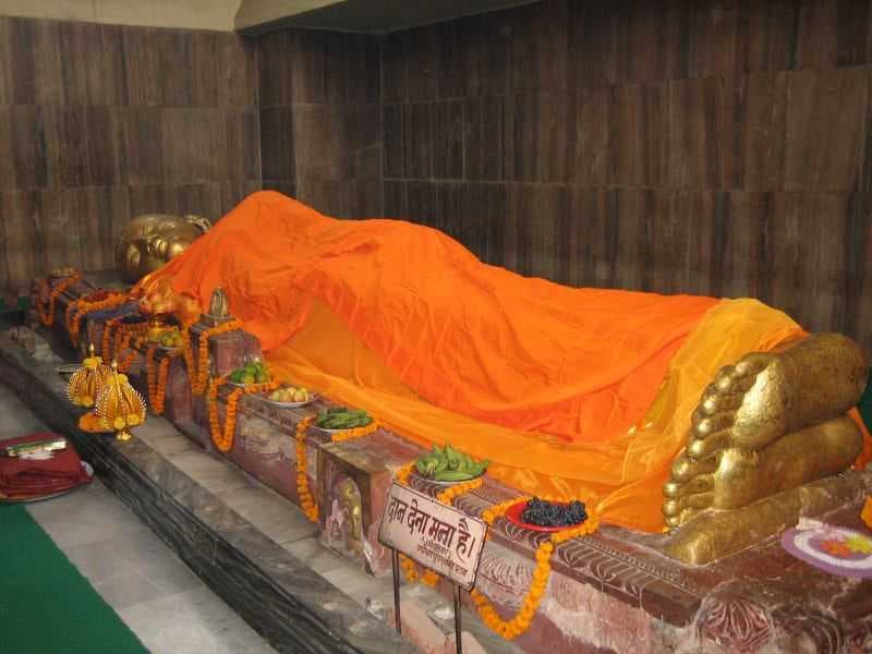 Statue of Buddha Inside Parinirvana Temple