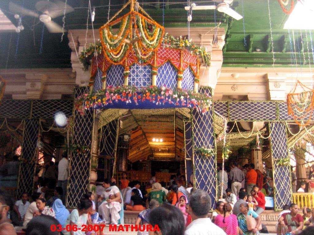 Dwarkadish Temple Decorated for Festival