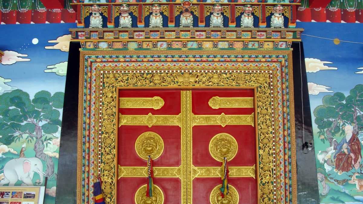 Entrance Door of Mundgod Monastery