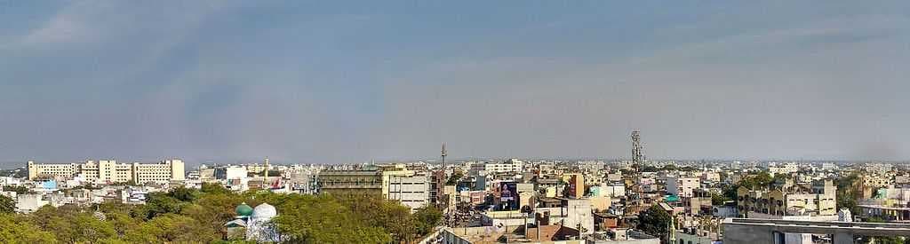Panorama of Nizamabad overlooking east