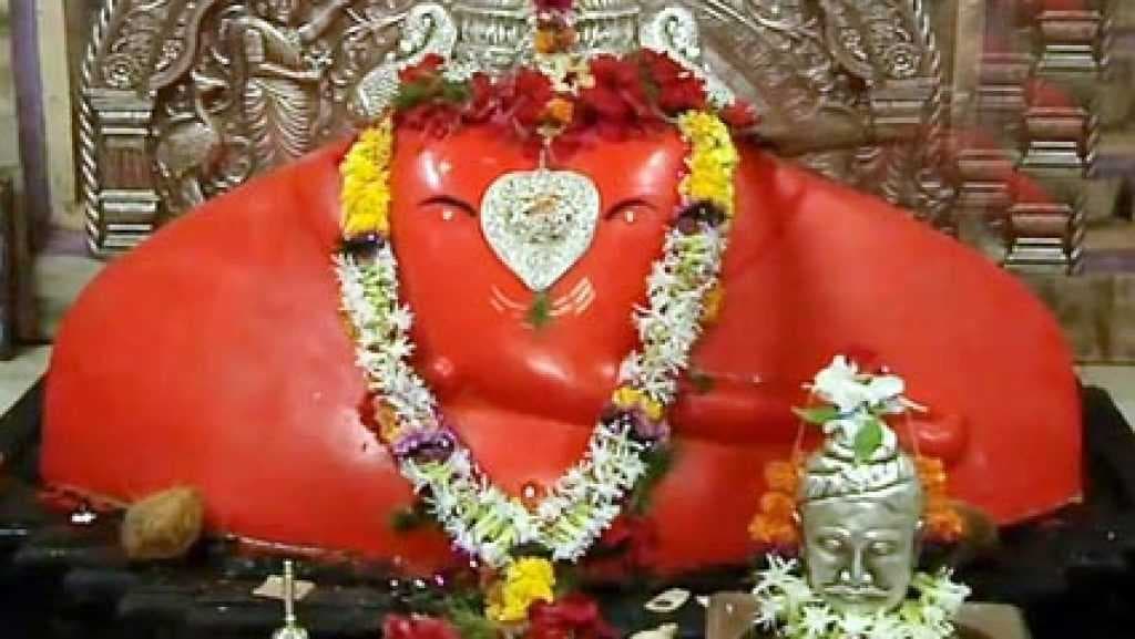Idol of Ganapati in Balleshwara Ganapati Temple, Raigad