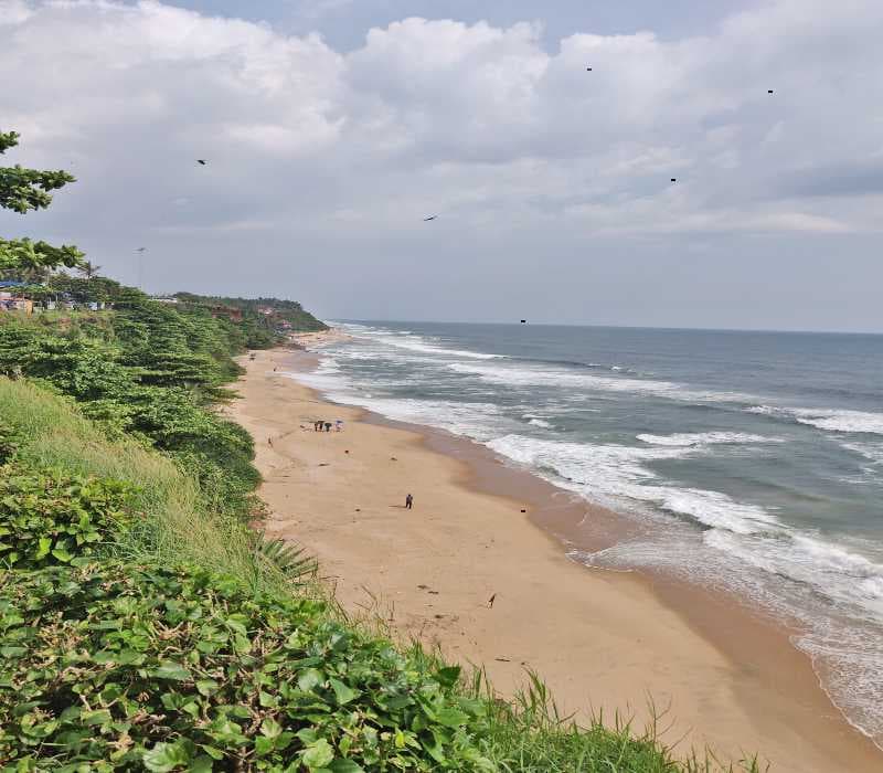 Top View of Beautiful Varkala Beach