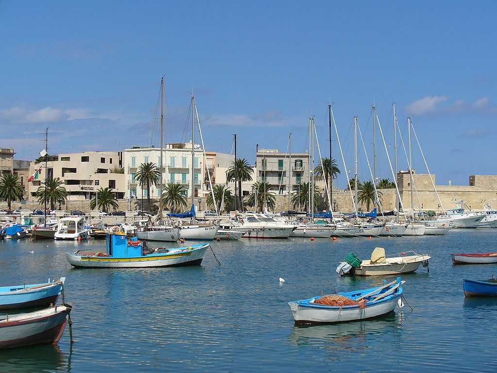 A view of the old port of Bari