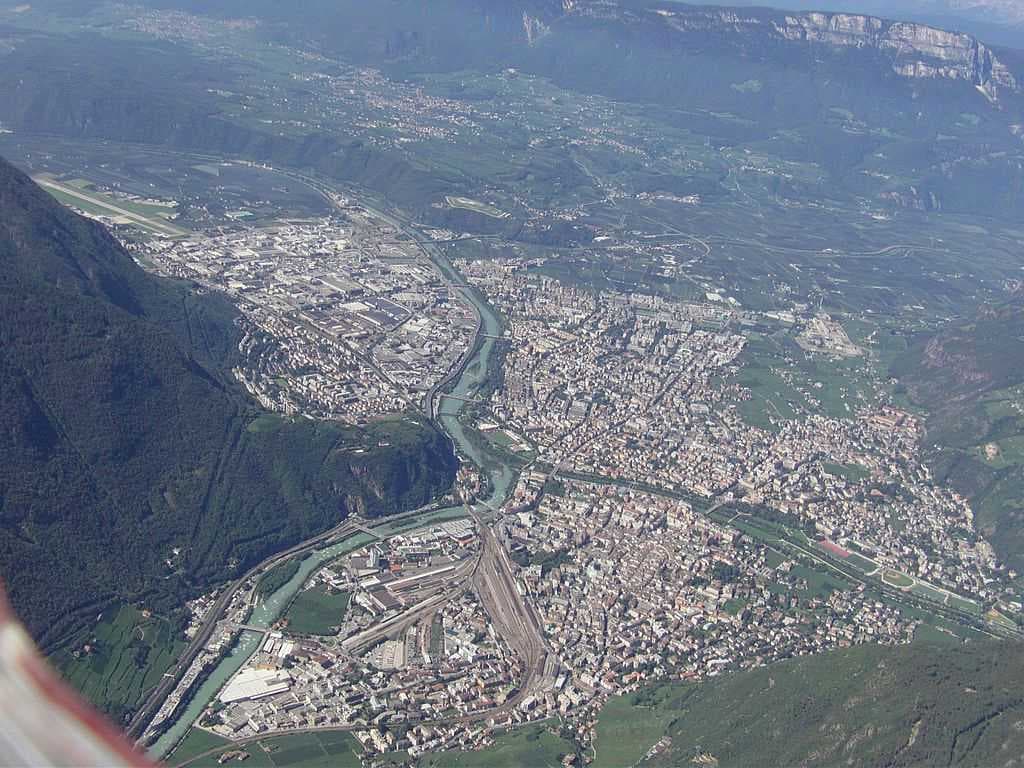 Aerial view of Bolzano