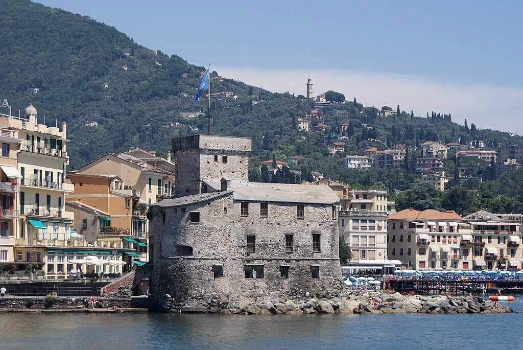 The castle at Rapallo from the gulf.