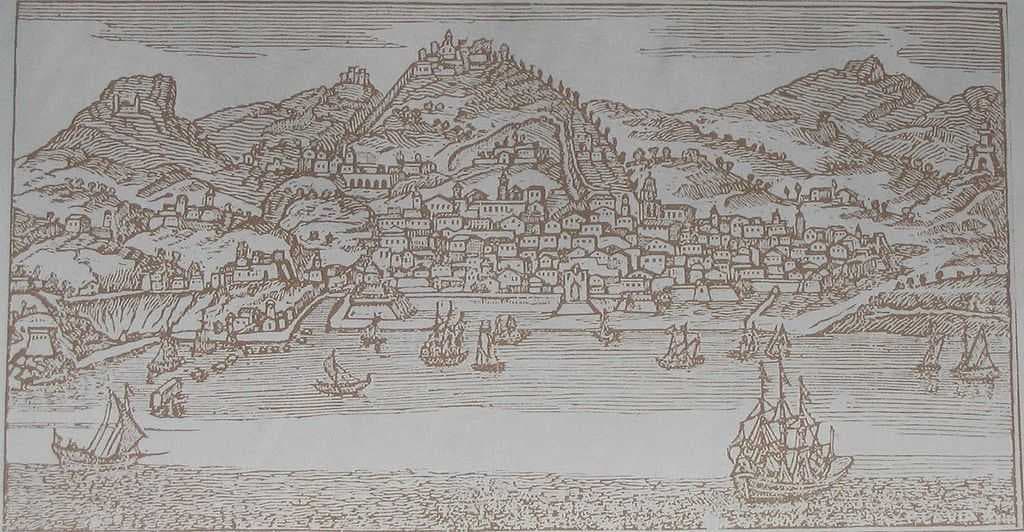 Salerno in a print from the 17th century.
