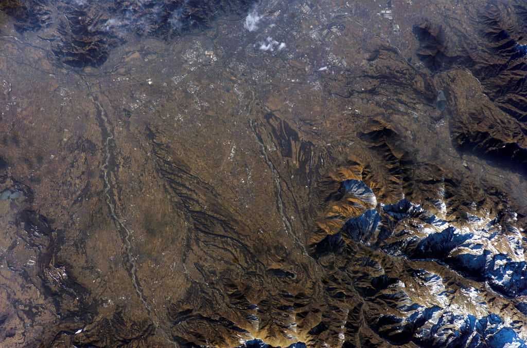 Turin from space (north is on the left)