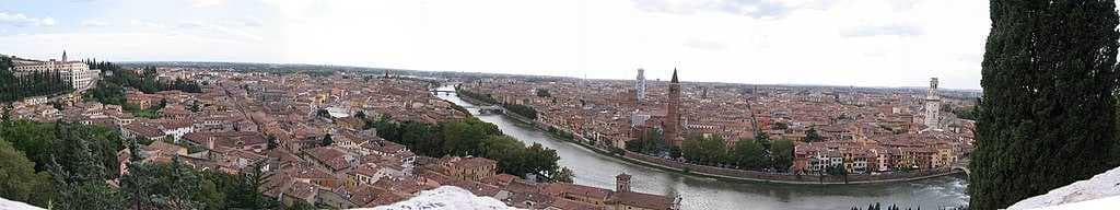Panoramic view of the city from Castel San Pietro