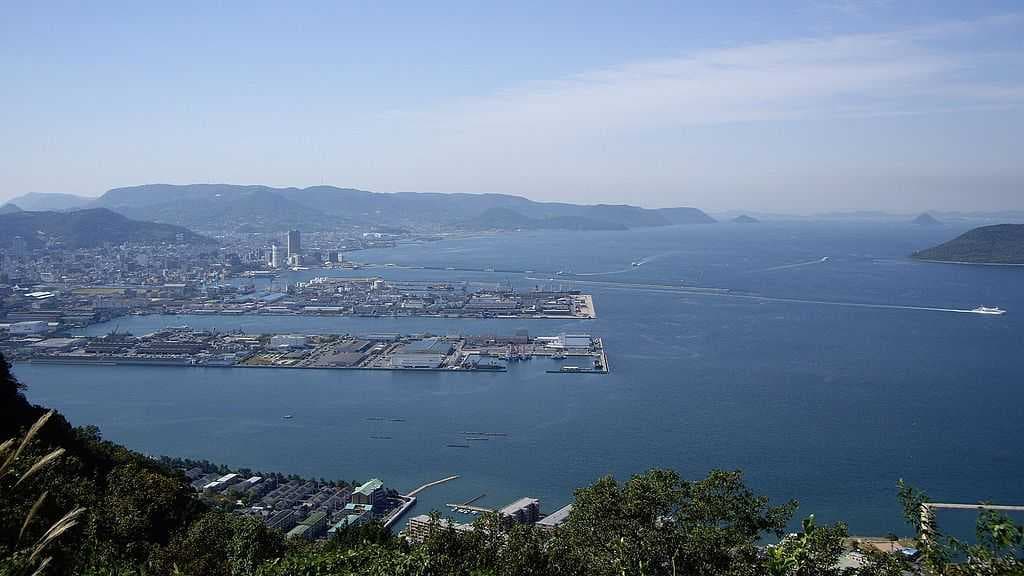View from Yashima to Takashima port