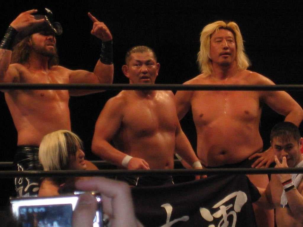 Takayama with Suzuki-gun in February 2012
