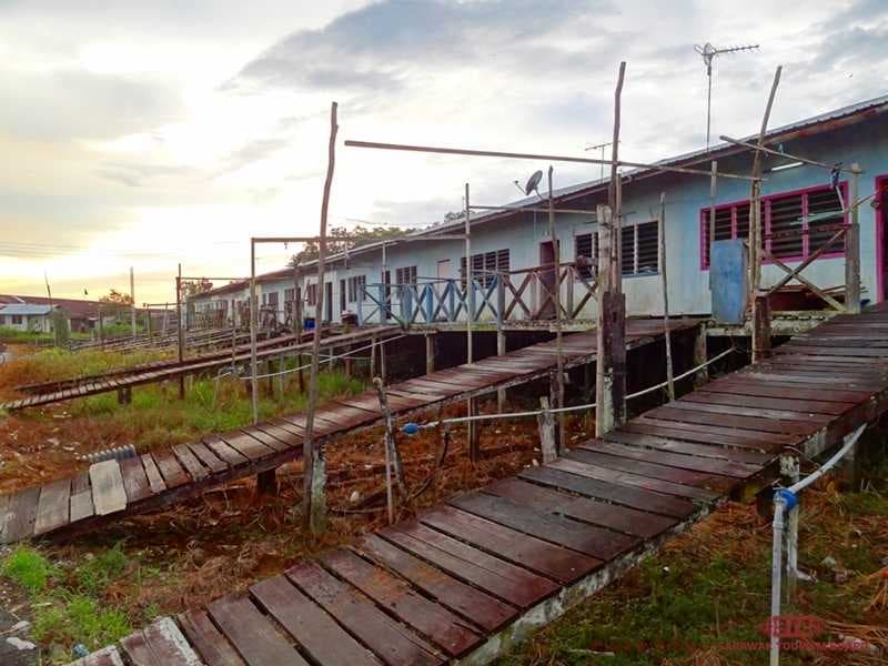 The famous Bawang Assan Longhouses in Sibu