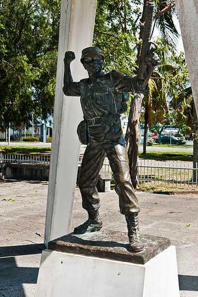 Confrontational Memorial in Tawau is dedicated to the soldiers who lost their lives fighting for the country