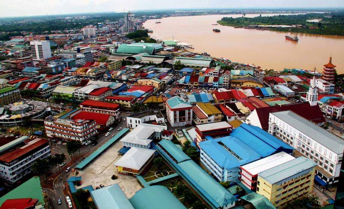 Sibu town, gateway to Batang Rejang and Central Sarawak