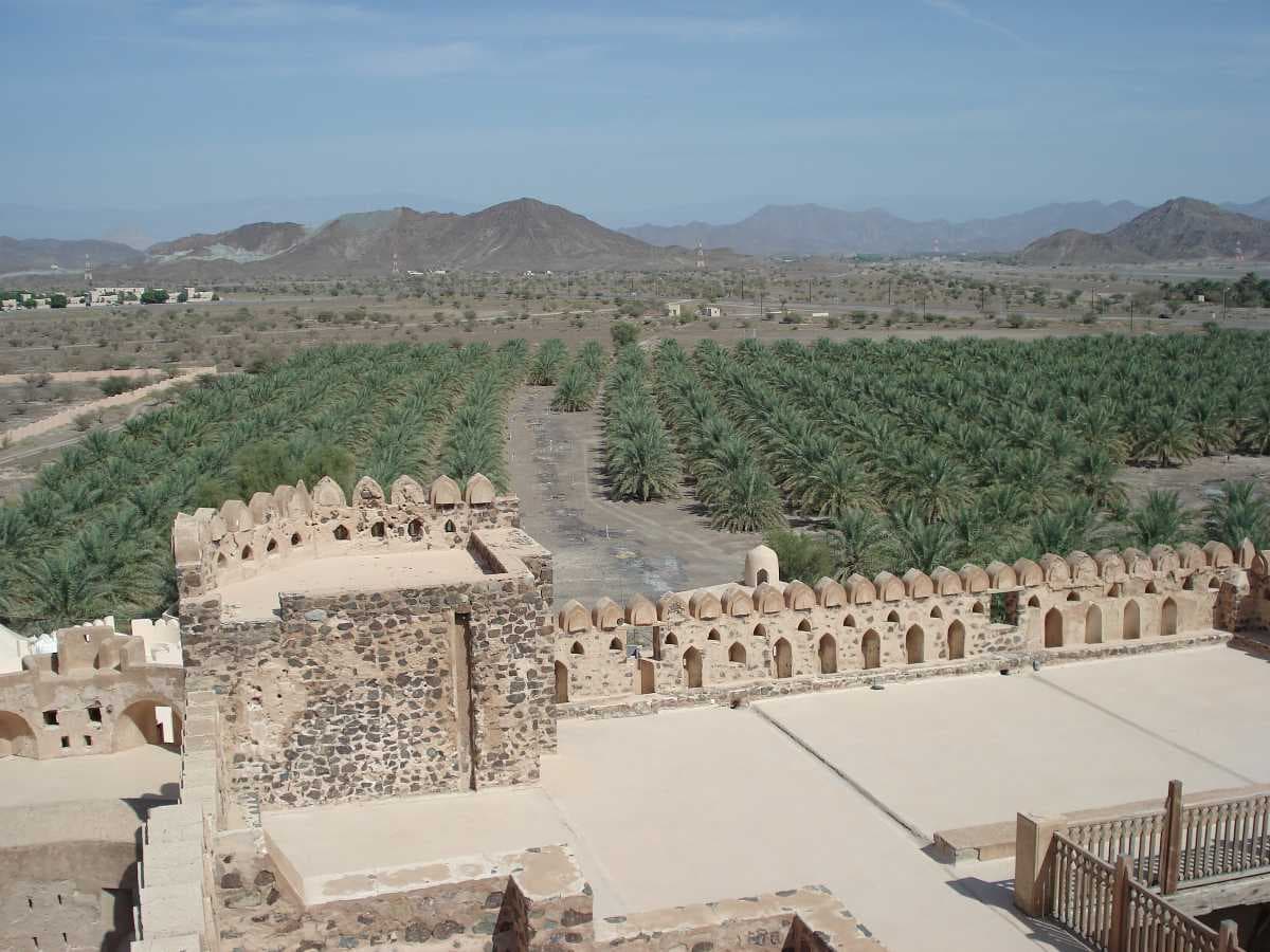 Beautiful Top View of Jabrin Castle, Bahla Fort