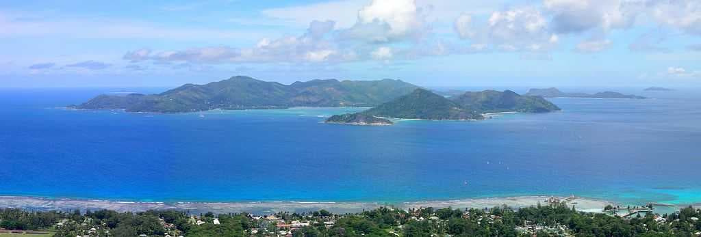 View of Praslin, the second largest island of the Seychelles