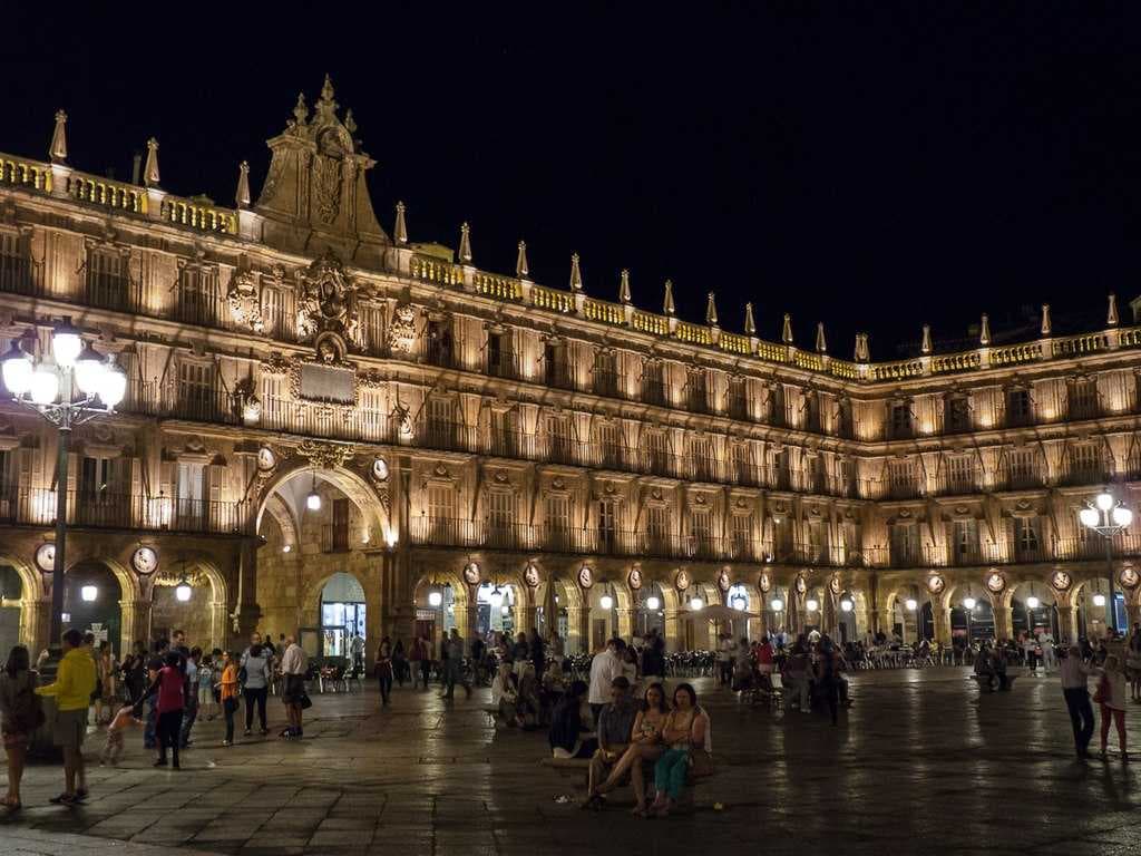 Plaza Mayor at night