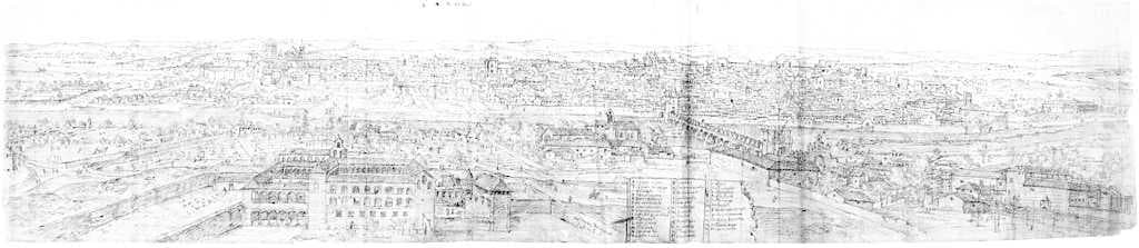 View of the city of Zamora circa 1570, drawn by Anton van den Wyngaerde.