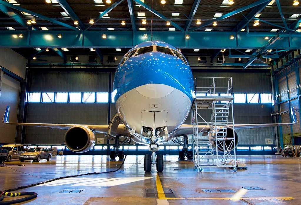 Boeing 767-300ER in TUI fly Nordic hangar at Arlanda