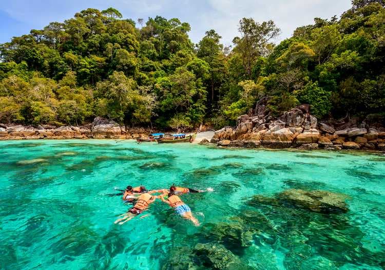 Snorkeling in Shallow Waters of Sunrise Beach