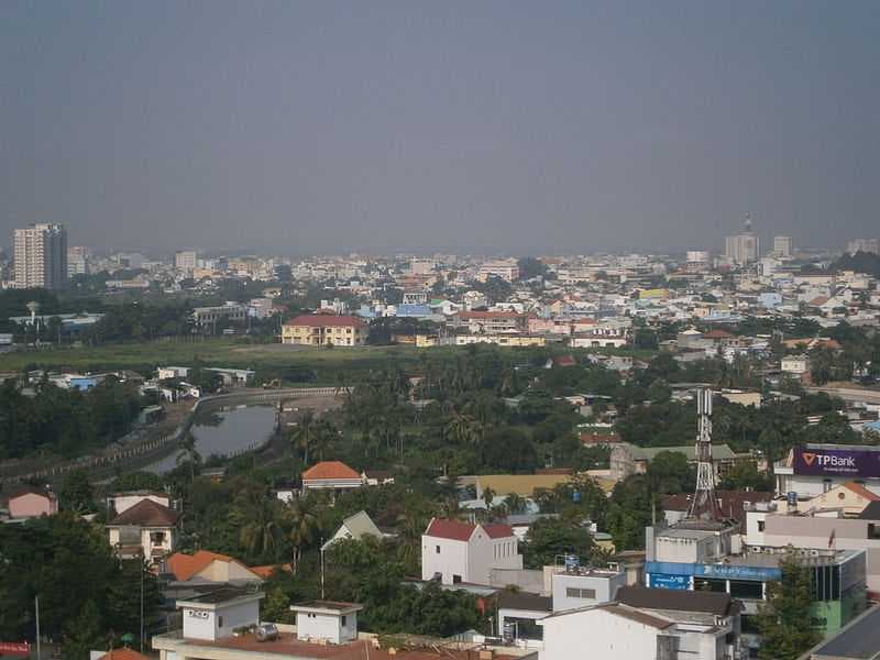 Aerial View of Bien Hoa City, Vietnam