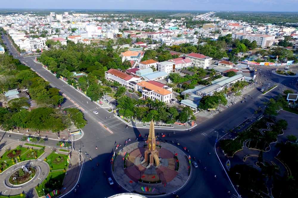 Aerial View of Ca Mau City