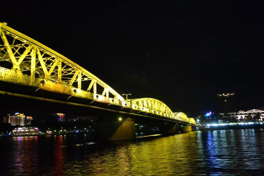 Side View of Truong Tien Bridge
